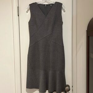 Elie Tahari Heathered Greige midi Dress 8